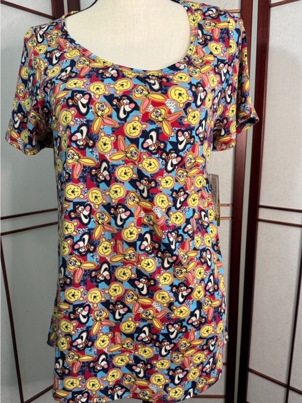 Women’s Short Sleeve Scoop Neck Graphic Top in Multicolor
